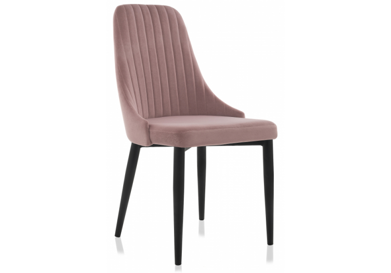 Стул на металлокаркасе Kora light purple / black (47x57x89). 