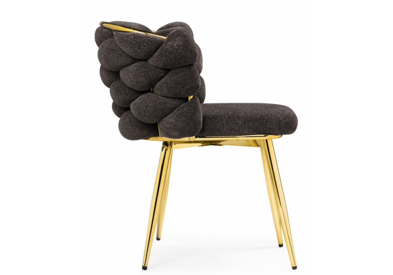 Стул на металлокаркасе на металлокаркасе Rendi gold /  gray (64x70x77)