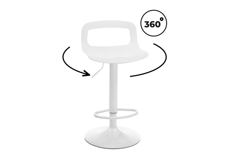Барный стул Volt white (38x39x76). 