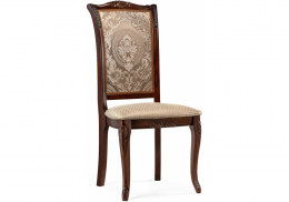 Стул деревянный Керия ткань бежевый / вишня (51x64x106)