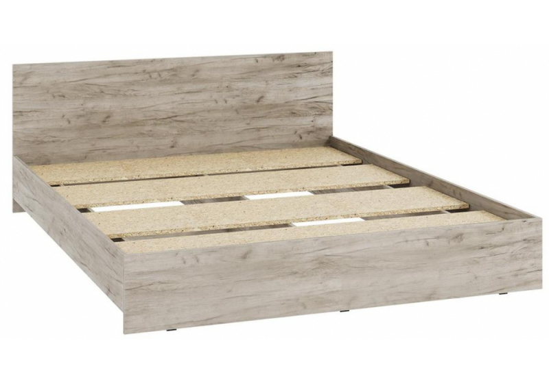 Кровать Адайн КР-160 160х200 дуб крафт серый / дуб крафт серый (163,5x70). 